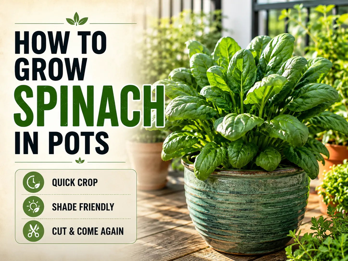 How to Grow Spinach in Pots