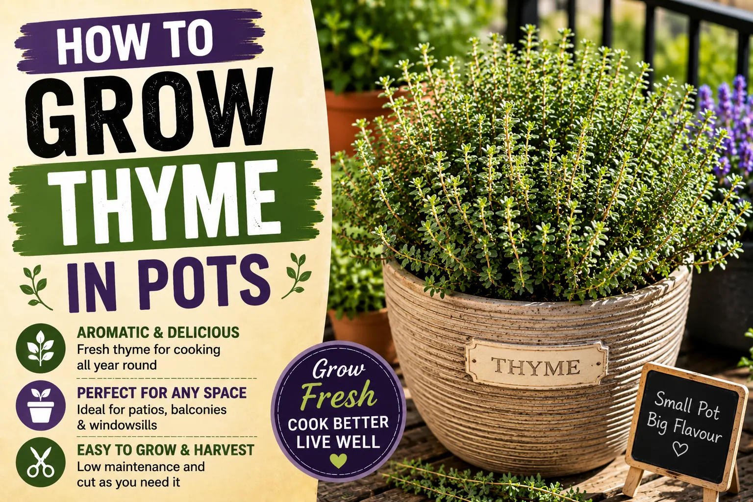How to Grow Thyme in Pots