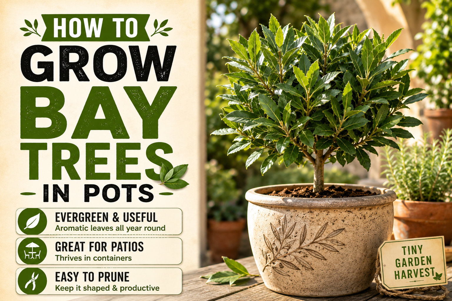 How to Grow Bay Trees in Pots