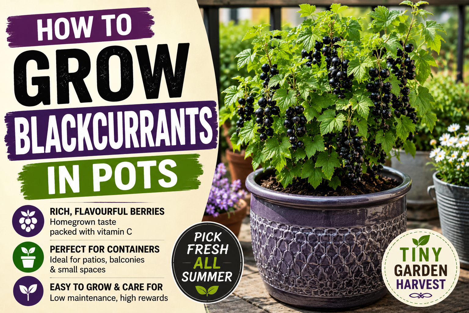 How to Grow Blackcurrants in Pots