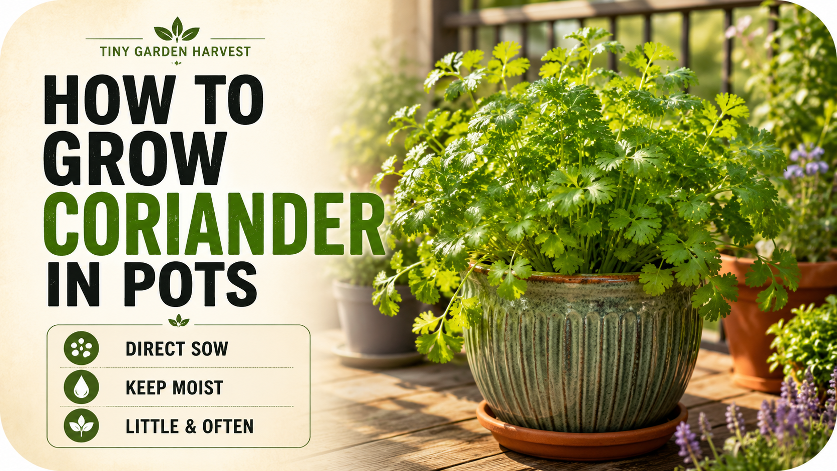 How to Grow Coriander in Pots