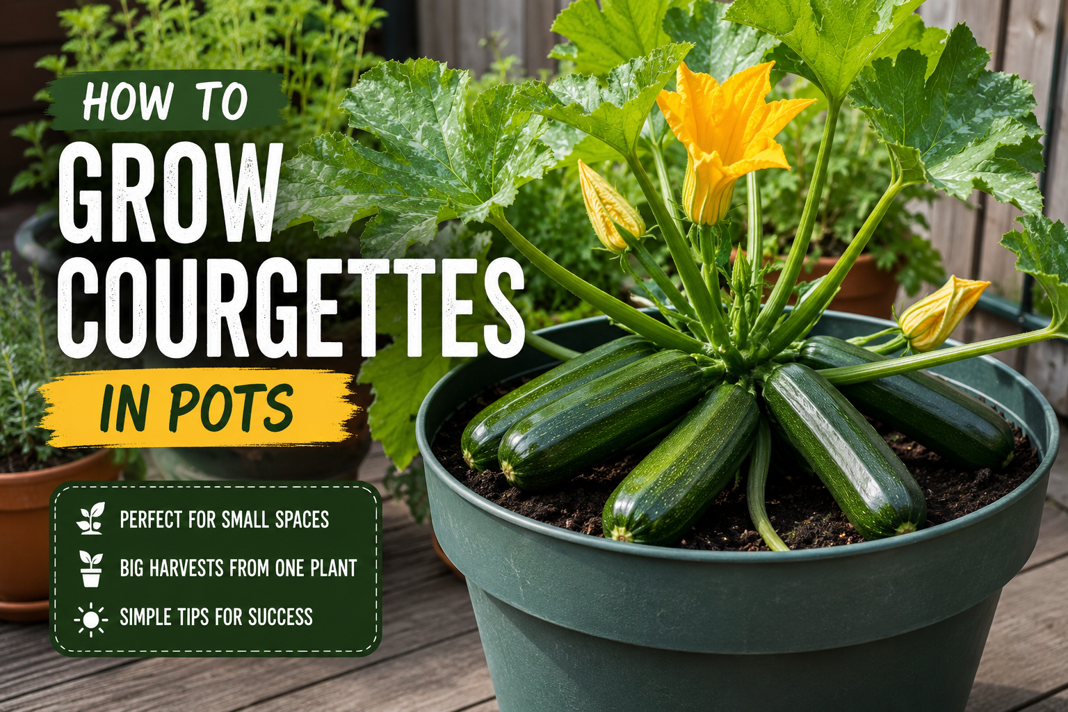How to Grow Courgettes in Pots