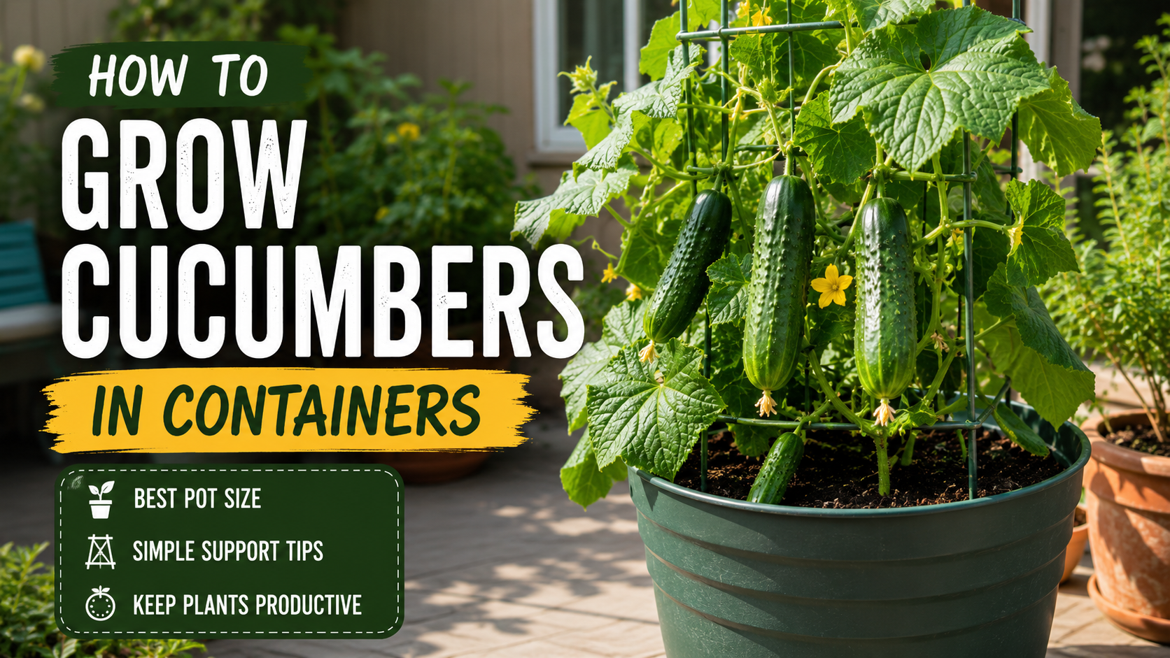 How to Grow Cucumbers in Containers