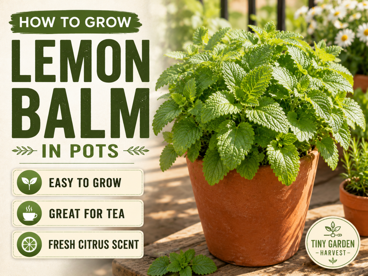 How to Grow Lemon Balm in Pots