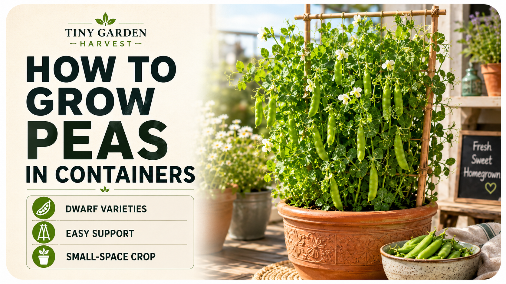 How to Grow Peas in Containers