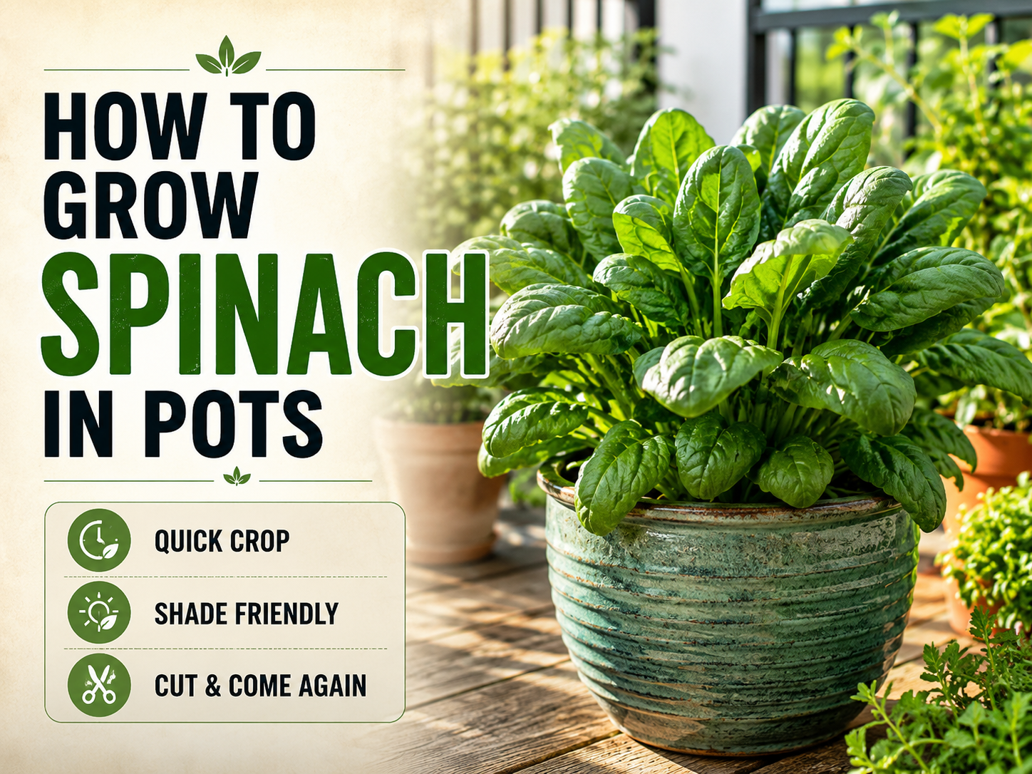 How to Grow Spinach in Pots