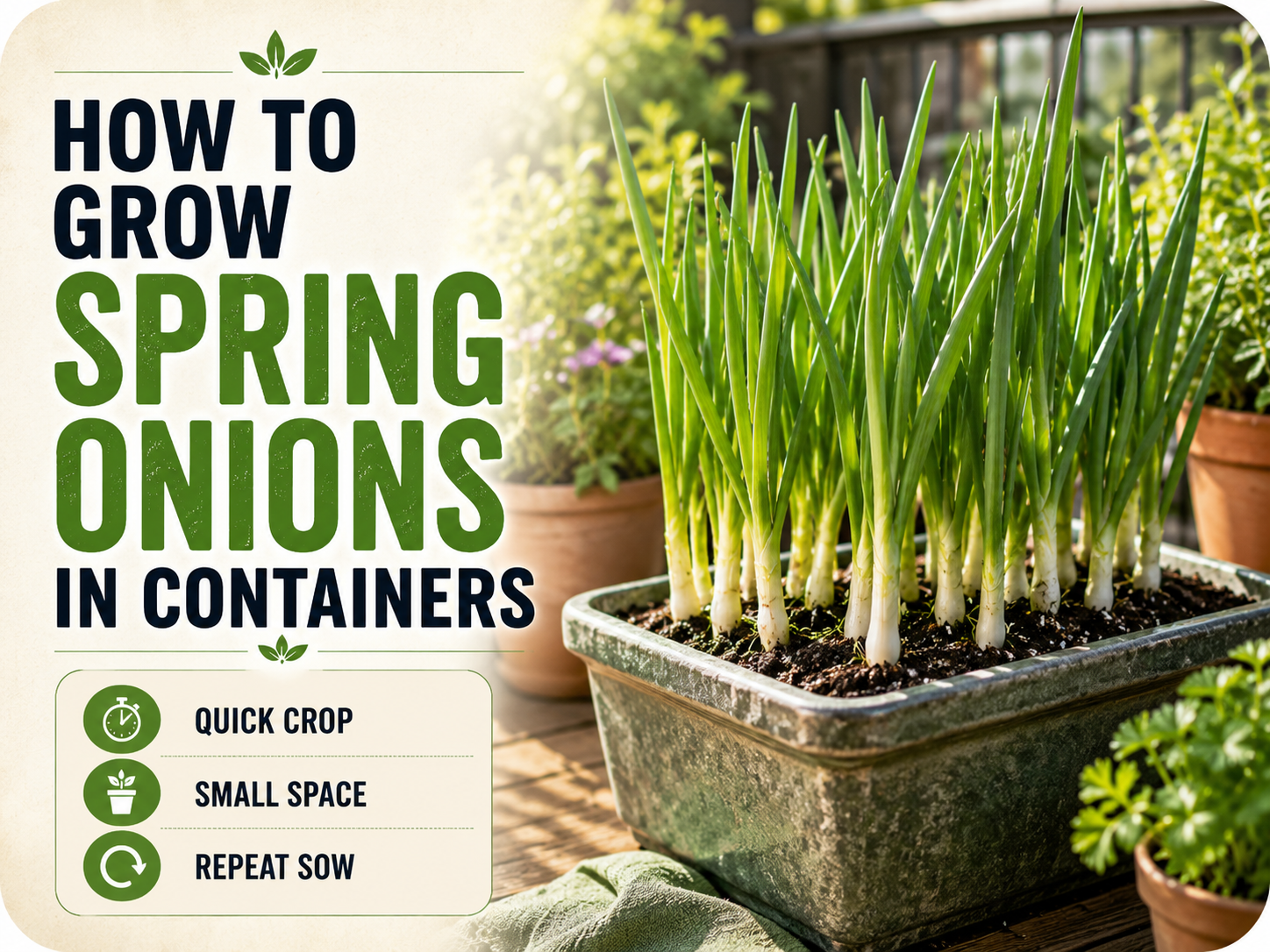 How to Grow Spring Onions in Containers