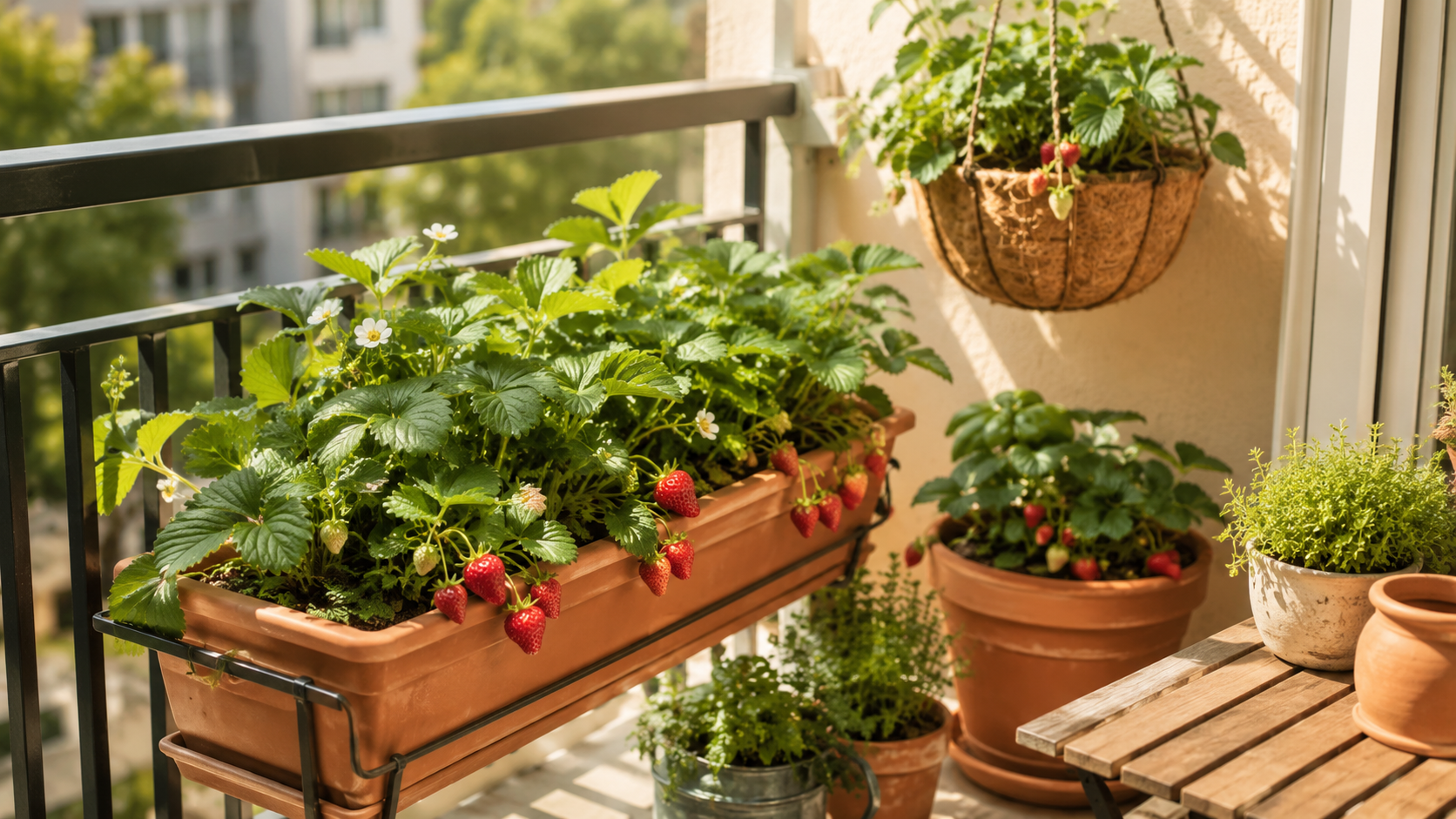 How to Grow Strawberries on a Balcony