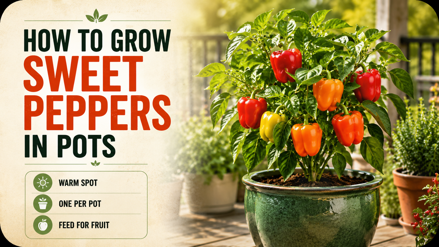 How to Grow Sweet Peppers in Pots